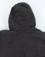 Vintage Craftsman Dice Workwear Hooded Lined Jacket - XL