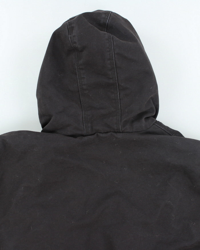 Vintage Craftsman Dice Workwear Hooded Lined Jacket - XL