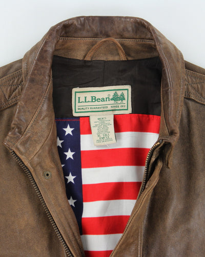 Vintage L.L. Bean Brown Leather Jacket - XL
