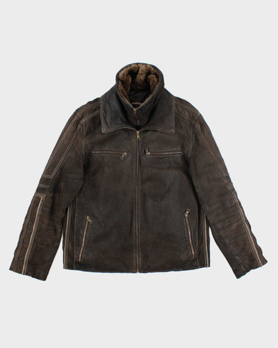 Vintage Danier Brown Lined Leather Jacket - M