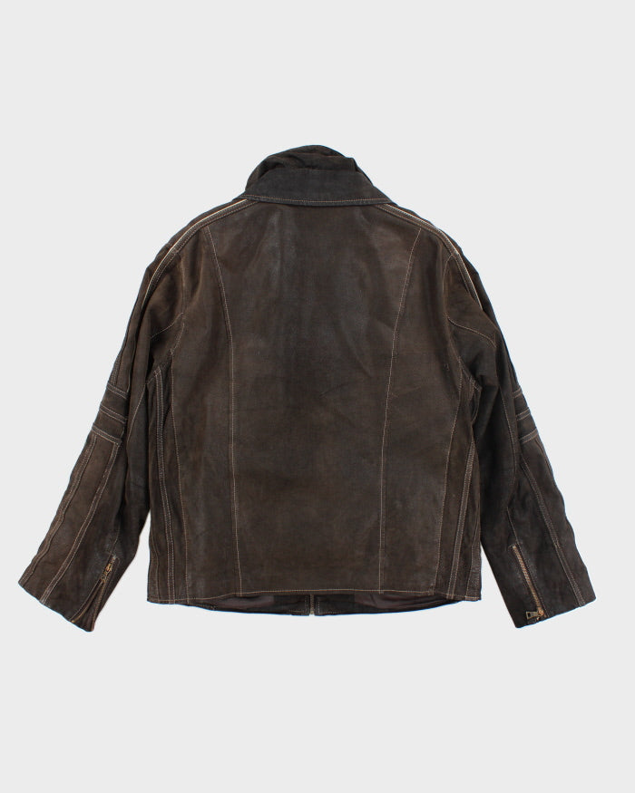 Vintage Danier Brown Lined Leather Jacket - M
