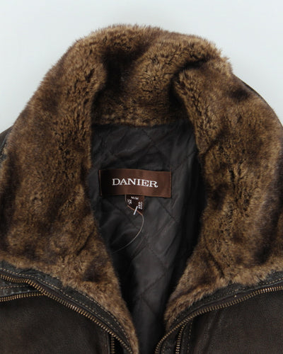 Vintage Danier Brown Lined Leather Jacket - M