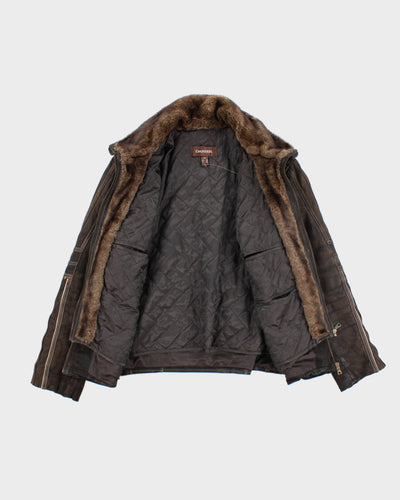 Vintage Danier Brown Lined Leather Jacket - M