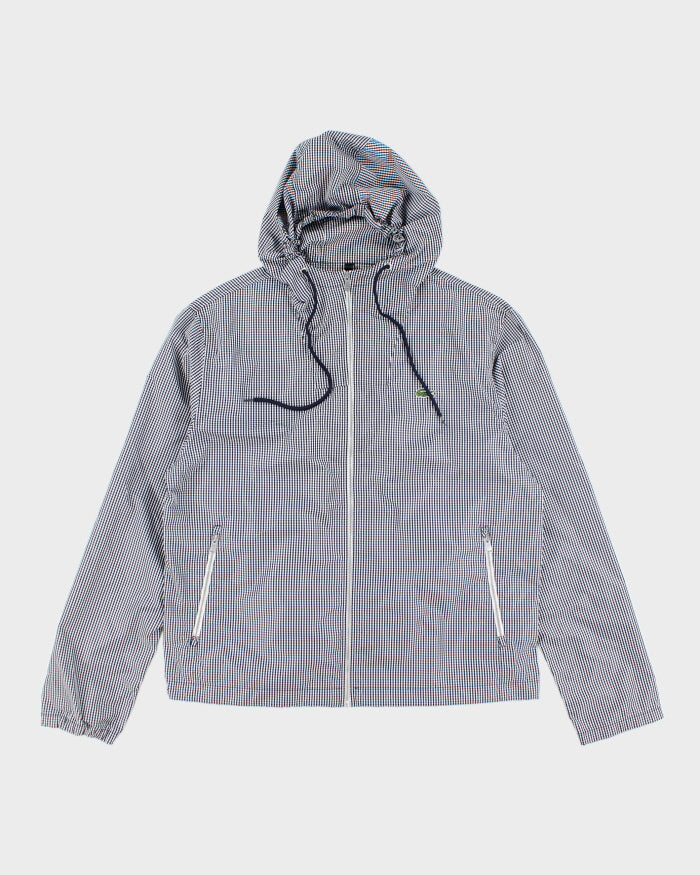 Lacoste Checked Waterproof Hooded Jacket - L