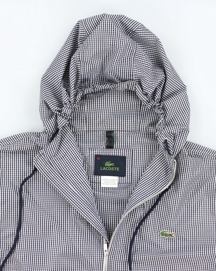 Lacoste Checked Waterproof Hooded Jacket - L