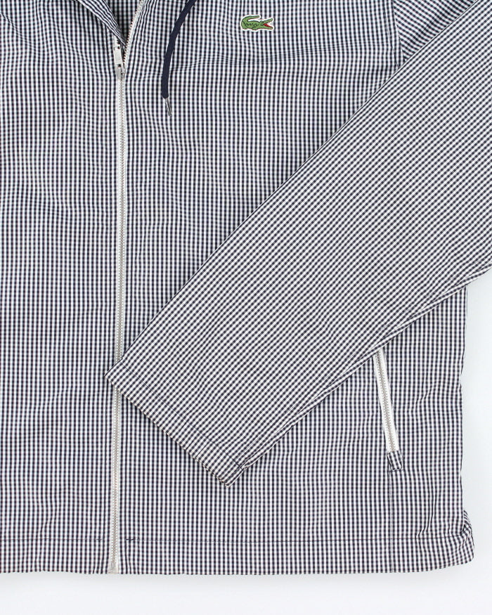 Lacoste Checked Waterproof Hooded Jacket - L