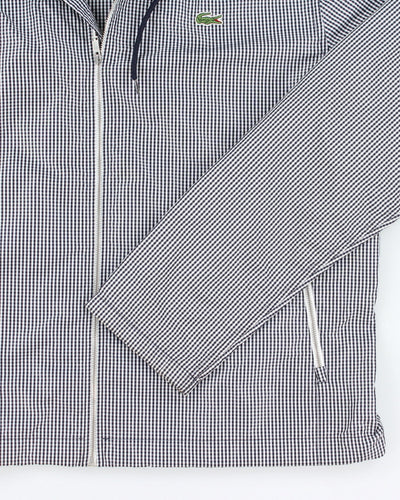 Lacoste Checked Waterproof Hooded Jacket - L