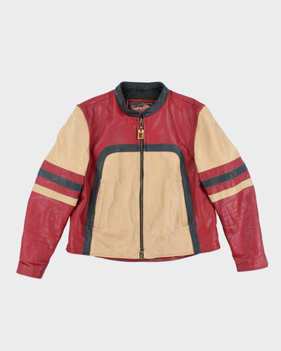 Vintage Leather Flying Biker Jacket - XL