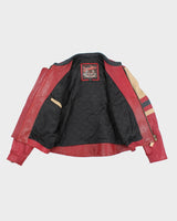 Vintage Leather Flying Biker Jacket - XL