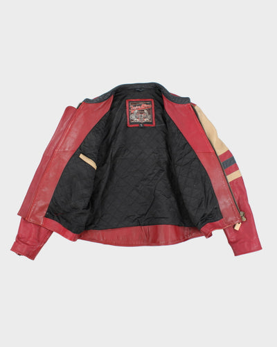 Vintage Leather Flying Biker Jacket - XL