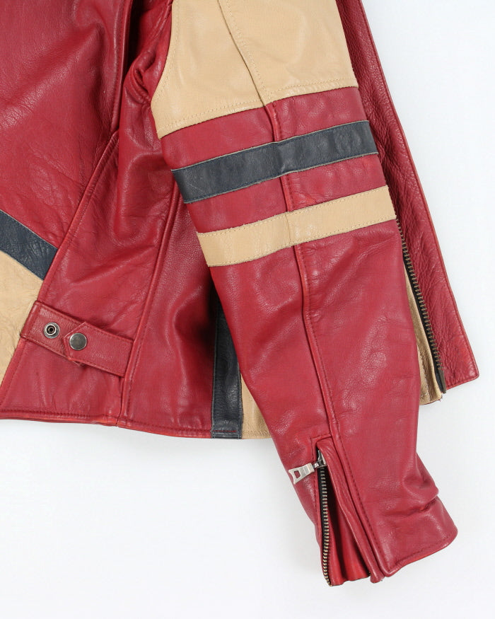 Vintage Leather Flying Biker Jacket - XL