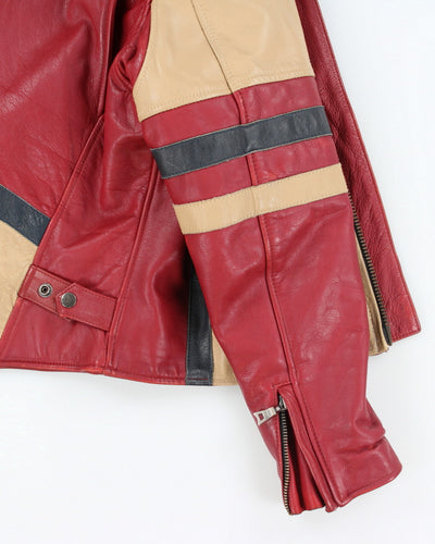Vintage Leather Flying Biker Jacket - XL
