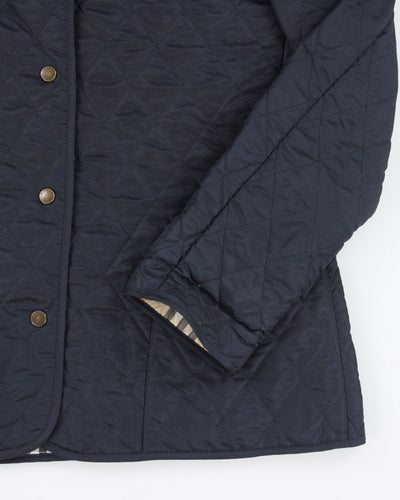 Vintage Y2K Women's Burberry Lined Bomber Jacket - L