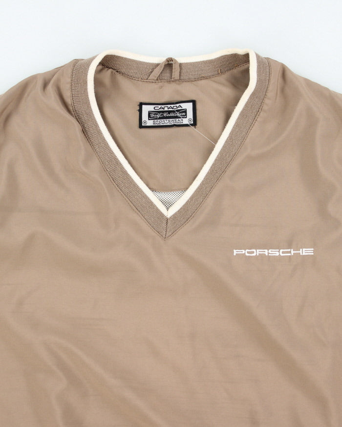 Vintage 90's Porsche Pullover Sleeveless Windbreaker - M