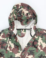 Vintage Rains Camouflage Waterproof Hooded Jacket - M
