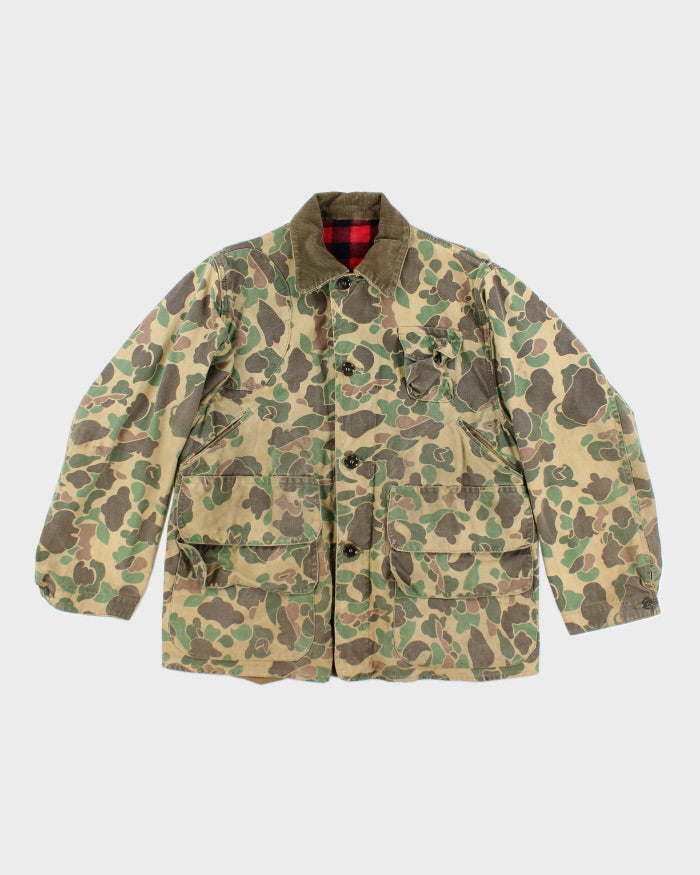 Vintage 90's Heavyweight Camouflage Button Up Jacket - L
