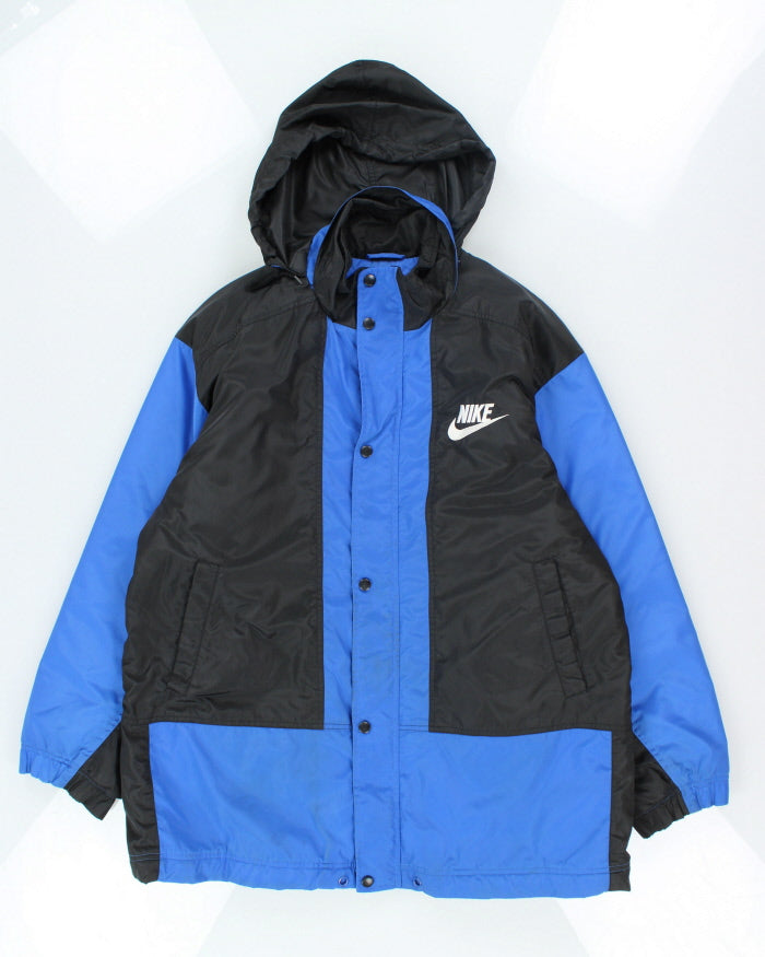 Vintage 90's Nike Two Tone Hooded Raincoat - L