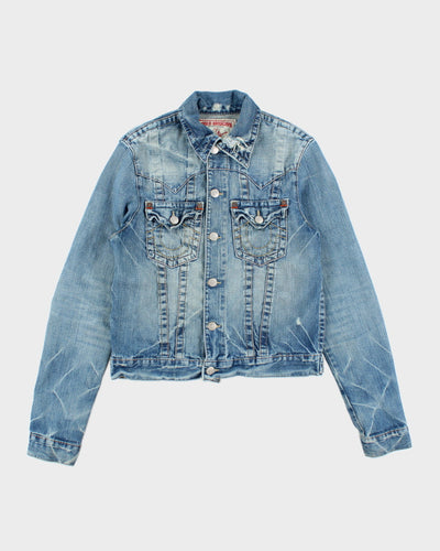 Vintage Y2K True Religion Pre-Distressed Denim Jacket - L