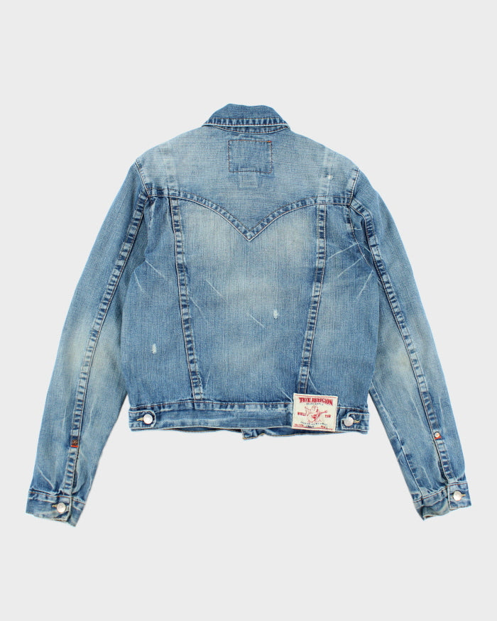 Vintage Y2K True Religion Pre-Distressed Denim Jacket - L – Rokit