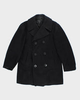 Vintage 90's Wool Double Breasted Sailor Style Jacket - L