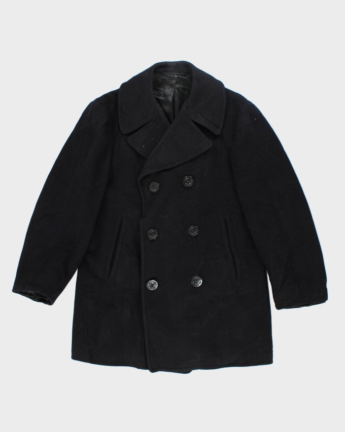 Vintage 90's Wool Double Breasted Sailor Style Jacket - L