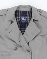 Vintage 90's Burberry Long Overcoat - L