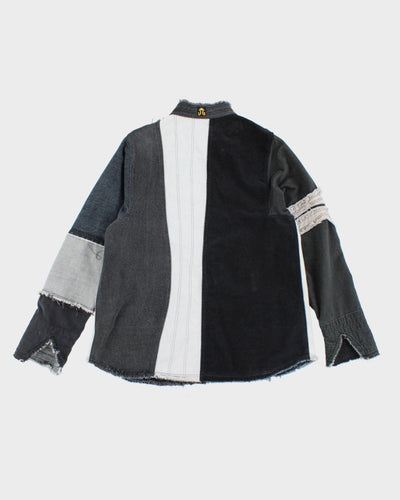 Y2k 00s Denna Gauthier Patchwork Distressed Denim Jacket - S