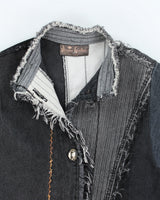 Y2k 00s Denna Gauthier Patchwork Distressed Denim Jacket - S