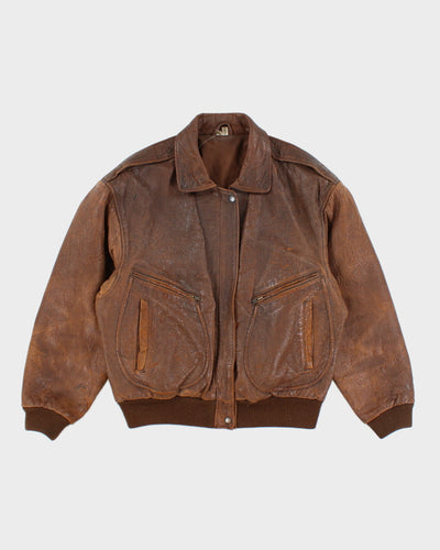 Vintage Brown Leather Jacket - M