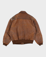 Vintage Brown Leather Jacket - M