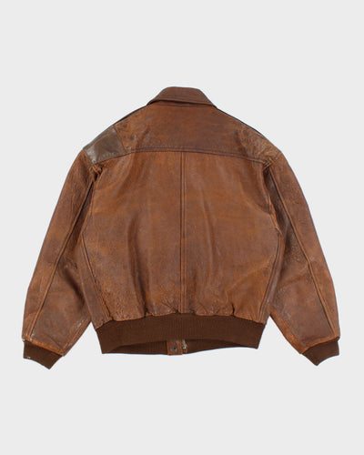 Vintage Brown Leather Jacket - M