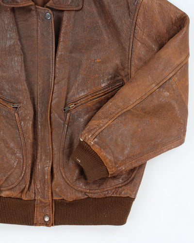 Vintage Brown Leather Jacket - M