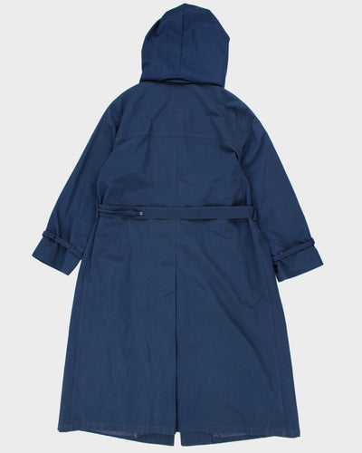 Vintage London Fog Hooded Blue Coat - M