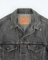 Vintage 90's Levi's Grey Stone Wash Denim Jacket - M