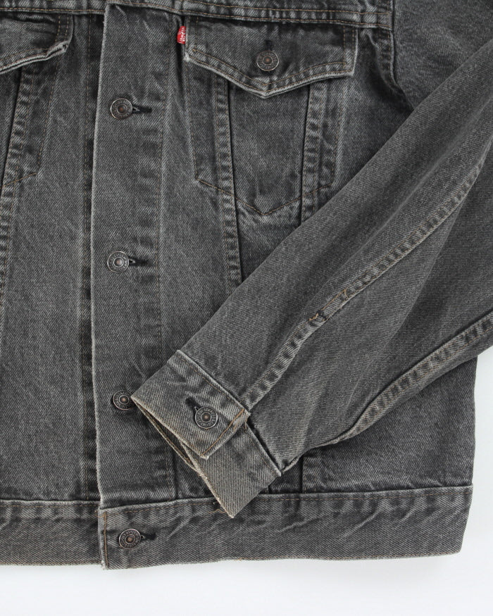 Vintage 90's Levi's Grey Stone Wash Denim Jacket - M