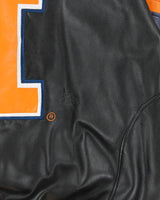 Vintage 90's Illinois Faux Leather Zip Up Sports Jacket - L