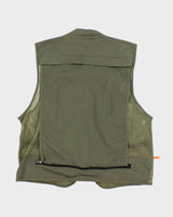 Vintage Lie Se Zhe Multi Pockets Lightweight Fisherman's Gilet - XXL