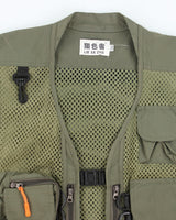 Vintage Lie Se Zhe Multi Pockets Lightweight Fisherman's Gilet - XXL