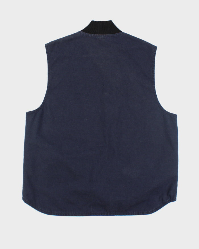 Carhartt Blue Zip-up Vest - L