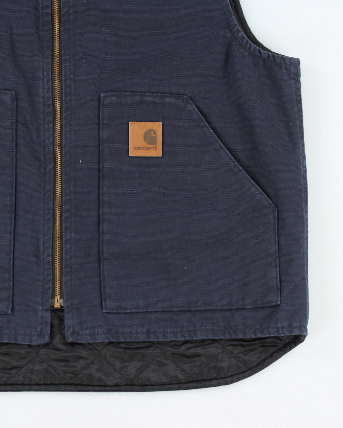 Carhartt Blue Zip-up Vest - L