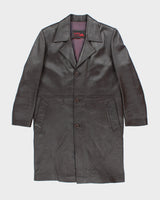 Vintage Mish Leather Double Breasted Trench Style Coat - S