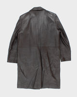 Vintage Mish Leather Double Breasted Trench Style Coat - S