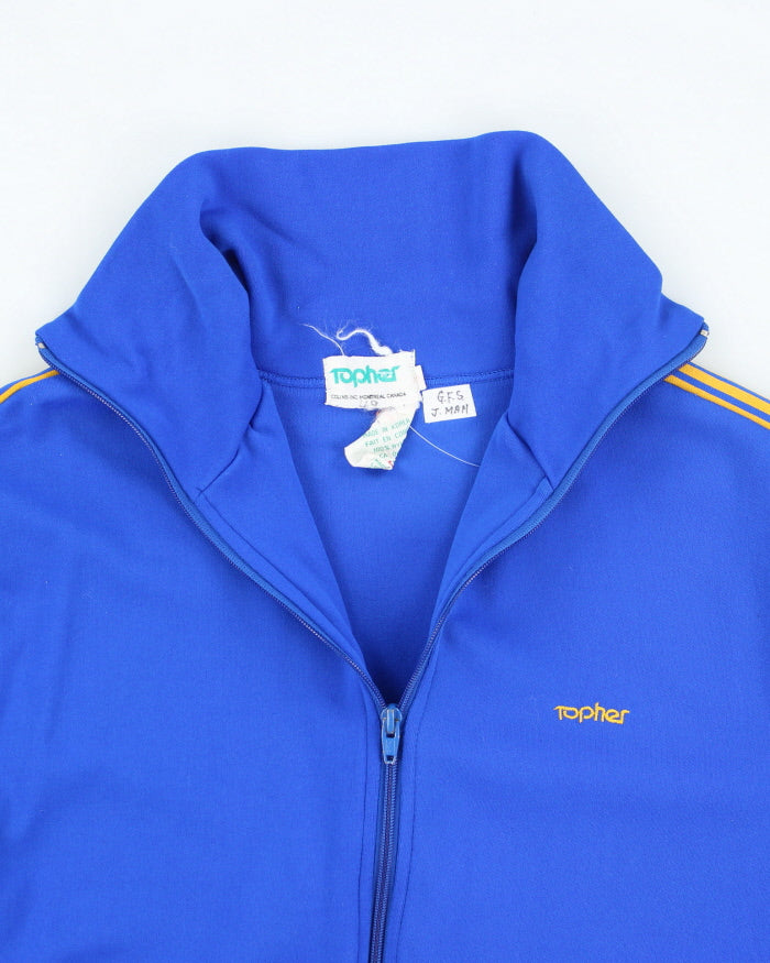 Vintage 90's Topher Striped Sleeve Track Jacket - L