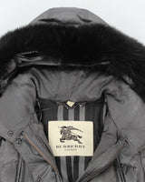 Vintage 2000's Women's Burberry Insulated Hooded Puffer Parka Jacket - S
