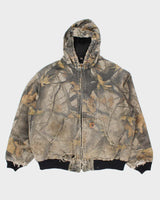 Vintage 90's Carhartt Real Tree Camo Hooded Heavyweight Active Jacket - XL