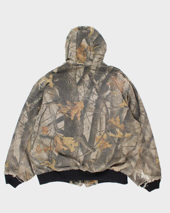 Vintage 90's Carhartt Real Tree Camo Hooded Heavyweight Active Jacket - XL