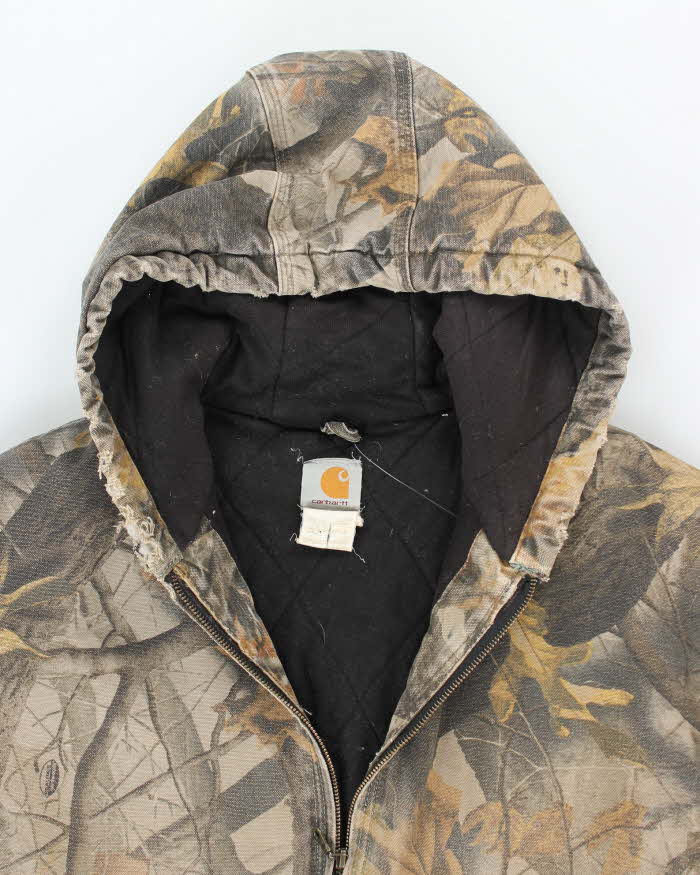 Vintage 90's Carhartt Real Tree Camo Hooded Heavyweight Active Jacket - XL