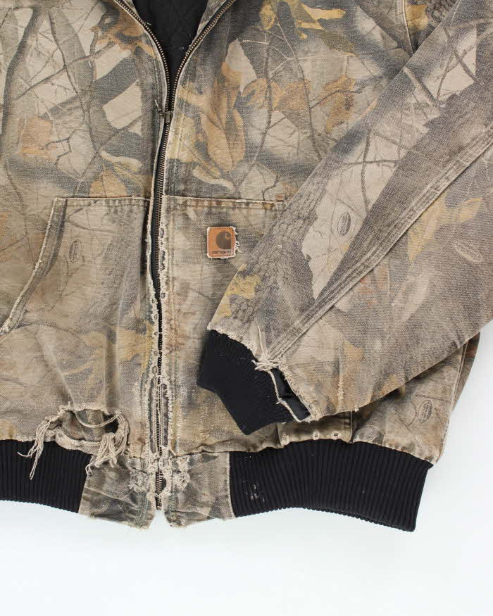 Vintage 90's Carhartt Real Tree Camo Hooded Heavyweight Active Jacket - XL