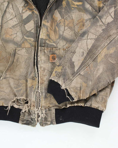 Vintage 90's Carhartt Real Tree Camo Hooded Heavyweight Active Jacket - XL