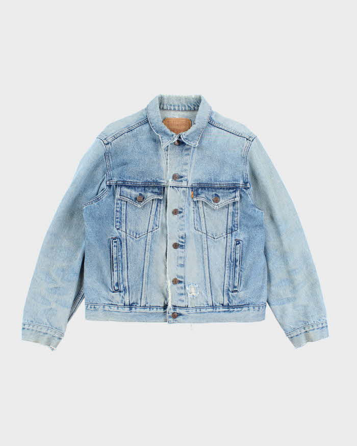Vintage 80's Levi's Orange Tab Light Wash Denim Jacket - M